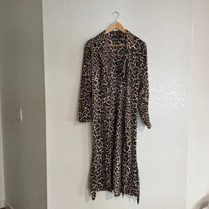 Nasty Gal Leopard Duster
